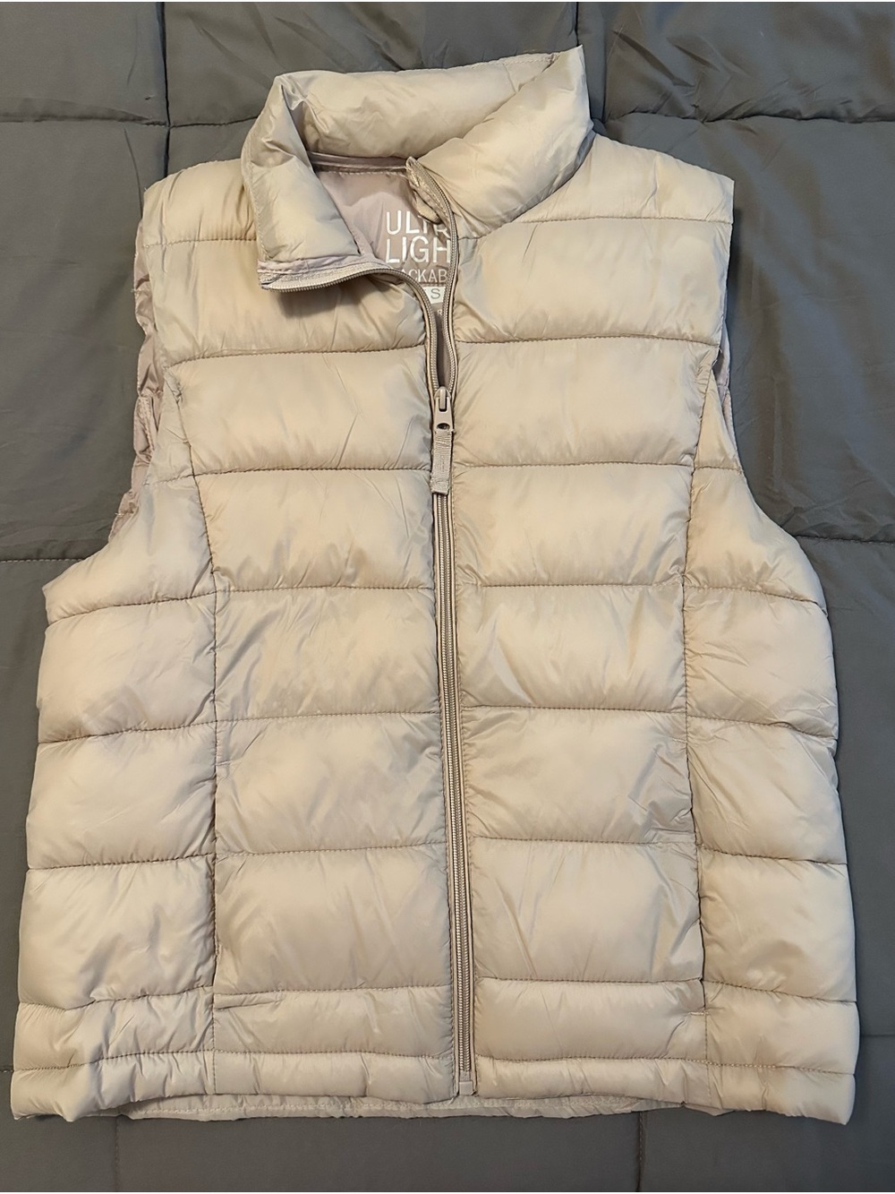 Love Tree Cream Quilted Puffer Vest